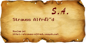 Strauss Alfréd névjegykártya